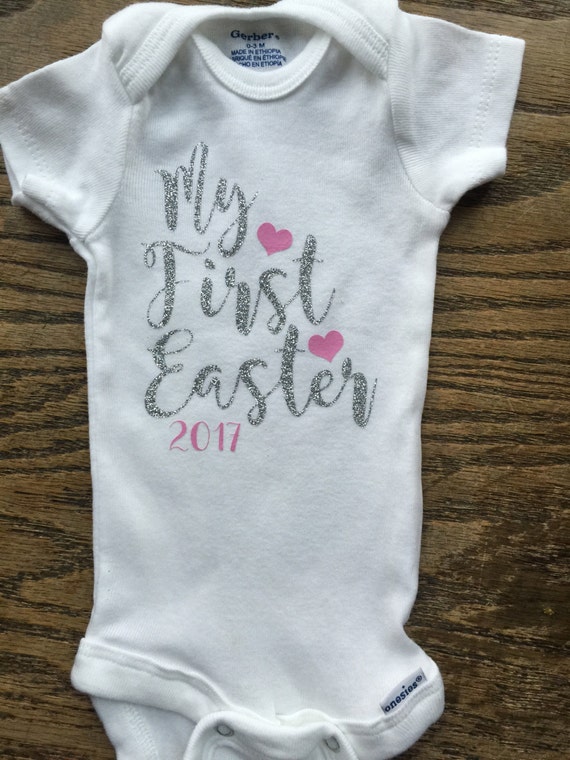 My first Easter 2017 baby girl onesie