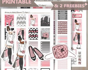 Shopping CHANEL CHIC printable Erin Condren Sticker Kit,Printable planner Sticker kit, Erin Condren Planner Kit,Printable weekly sticker kit