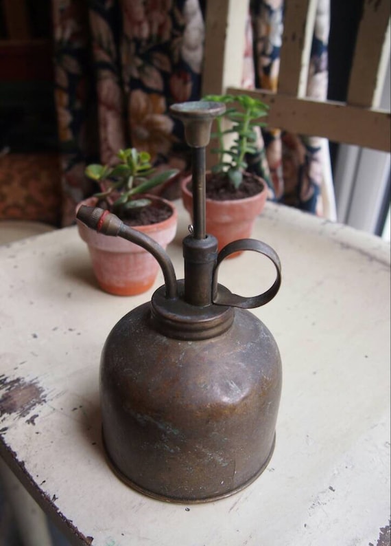 Mini Vintage Brass Indoor Watering Can Plant Mister Water