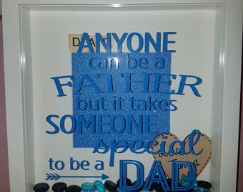 Fathers box frame/ personalised mens/ gifts for him/ gifts for dads/ birthday for him/