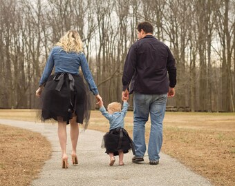 Mommy and me matching tulle skirts