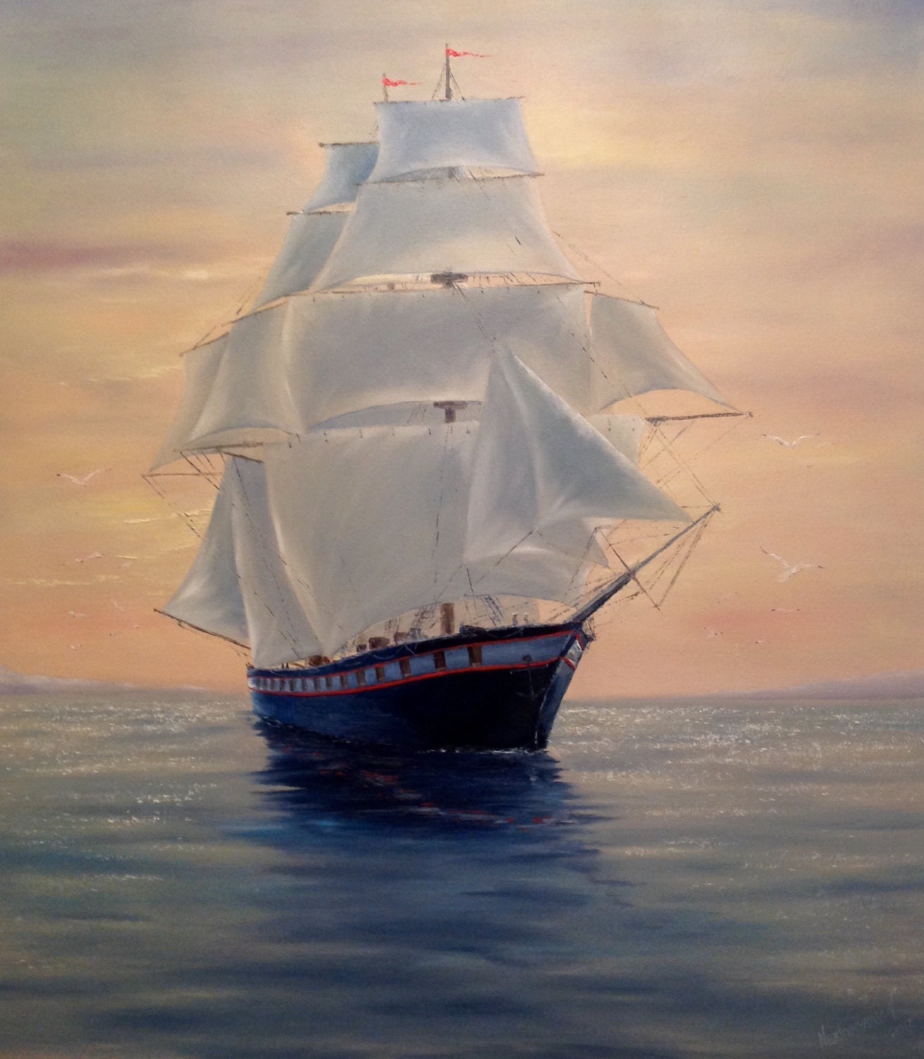 large sailboat painting