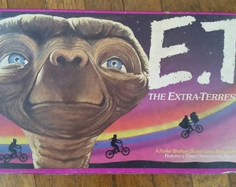 E.T. 1982 Board Game Park Brothers Alien Movie Outer Space Vintage Spielberg Sci Fi Science Fiction Outer Space Toy Kids