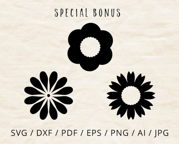 Download Floral monograms svg round frames for Cricut Flower Circle ...
