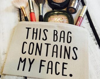 Canvas Makeup bag- Personalized Makeup bag- Makeup bag- Bridesmaids gift