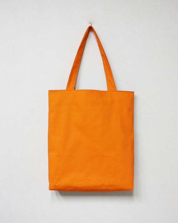 Orange Eco bag Everyday bag eco bag canvas tote bag