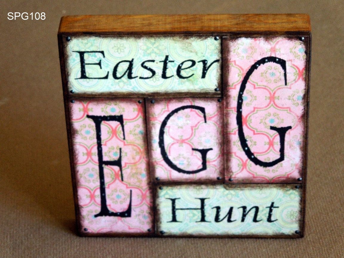 Easter Egg Hunt Quote Block SPG108