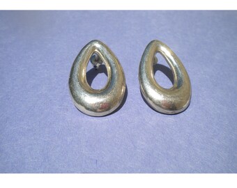 Sterling Silver Teardrop Pierced Earrings Mexico