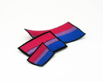 Bisexual Pride Flag Patch, Iron on Patch, Sew on Patch, Pride Flag Pin, Pride Flag Patch, Iron on Pride Patch, Iron on Bisexual Pride Patch