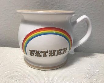 Vintage Father Rainbow Mug / Bowl, Enesco Japan, LGBT, Pot Of Gold, Over The Rainbow, Cup, Pride