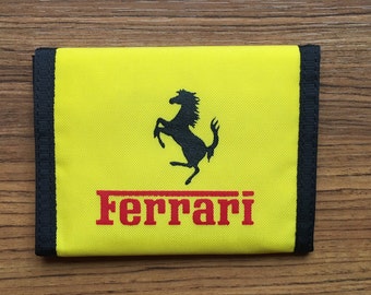Super Cool Yellow Ferrari Ripper Velcro Wallet from the 80's. Made in the USA!