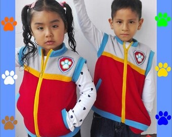 Paw Patrol Birthday Ryder Vest Embroidery Patch Boys Girls Unisex Gift Costume Cosplay Birthday Halloween