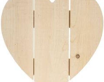 Wood Heart-14"X14" Rustic Unfinished Wood Plaque- A Base to Create Art for Gifts or Decor