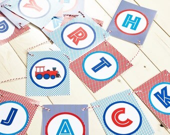 Personalised birthday bunting - train birthday/party decorations/train party/train birthday party/train party decor/boys party decor/thomas