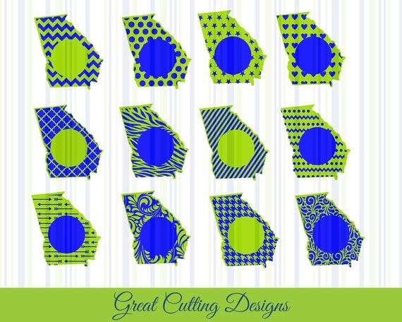 Download Georgia SVG Cut File Monogram svg dxf State Cricut svg