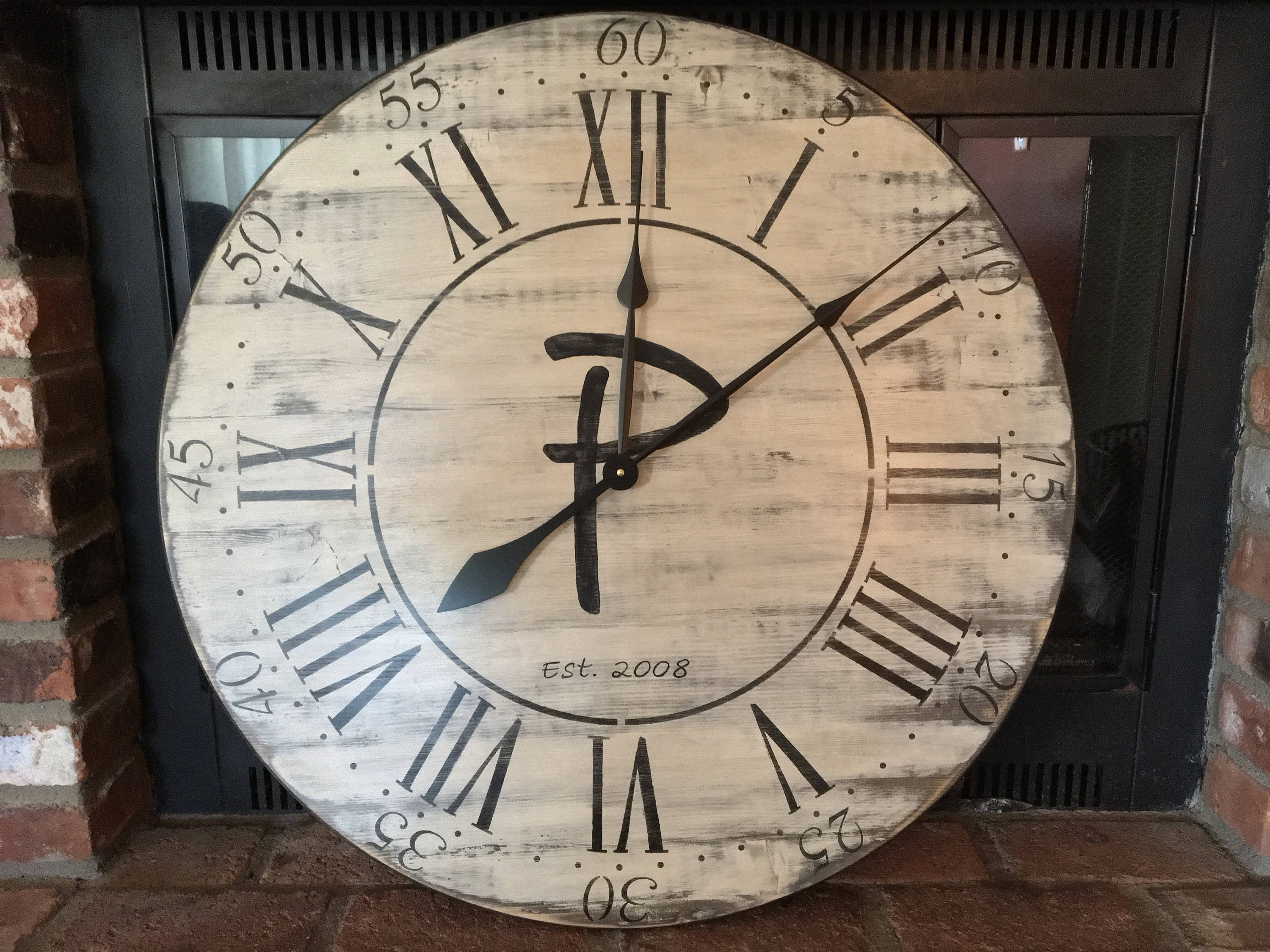 24 & 30 large solid wood clock custom made hand
