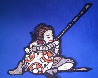 Girl and her droid - Inspired Rey & BB8 Star Wars patch