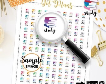Book Stickers, Study Stickers, Planner Stickers, Printable Stickers, Erin Condren Stickers, Printable Study Stickers