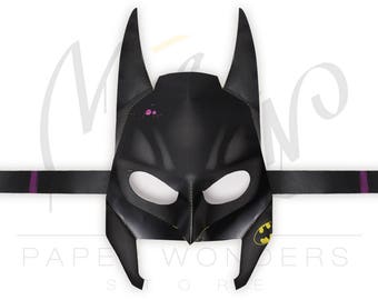Batman mask. Batman costume mask. Masquerade ball mask. Batman and catwoman party mask. Party paper mask. Superhero costume mask. Batman