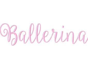 3 Sizes Ballerina Script Font Embroidery Fonts BX Embroidery Fonts PES Alphabets Digital Machine Embroidery Instant Download