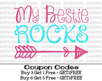My Bestie Rocks Svg Best Friend Svg Besties Svg BFF Svg PNG cut file svg files for silhouette cameo svg files for cricut svg files for girls