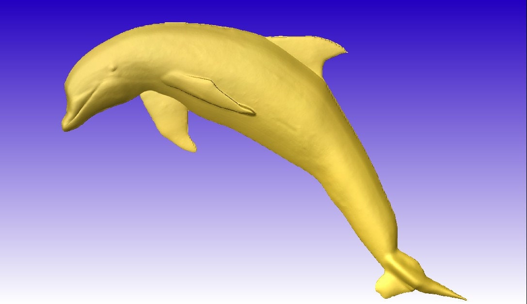 Dolphin Vector Relief Art For Cnc Projects Or Sign Carving