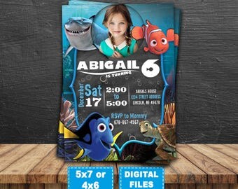 Finding nemo invitation, finding dory invitation, finding nemo birthday invitation, finding nemo birthday party,dory birthday invite,digital