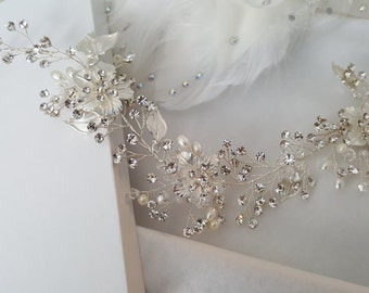 Wedding Hair Vine, Silver Bridal Head Piece, Gold Bridal Hair Accessory, Hair Vine, Bridal Accessories