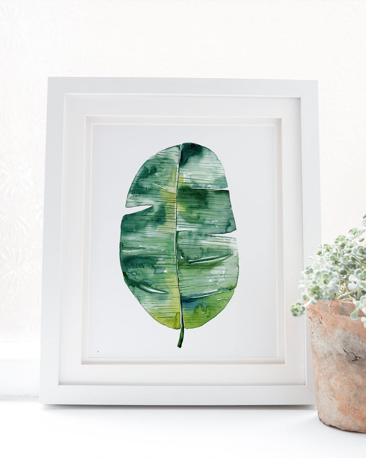 Banana leaf decor Banana leaves art Banana leaf wall art