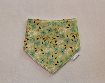 Baby Bandana Bib Springtime Green Floral