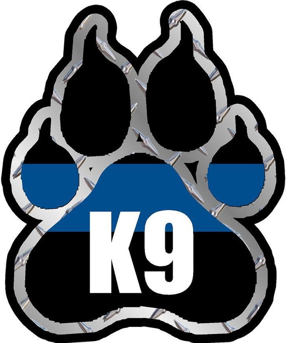 Thin Blue Line K-9 K9 PAW Decal Police Decal Sticker