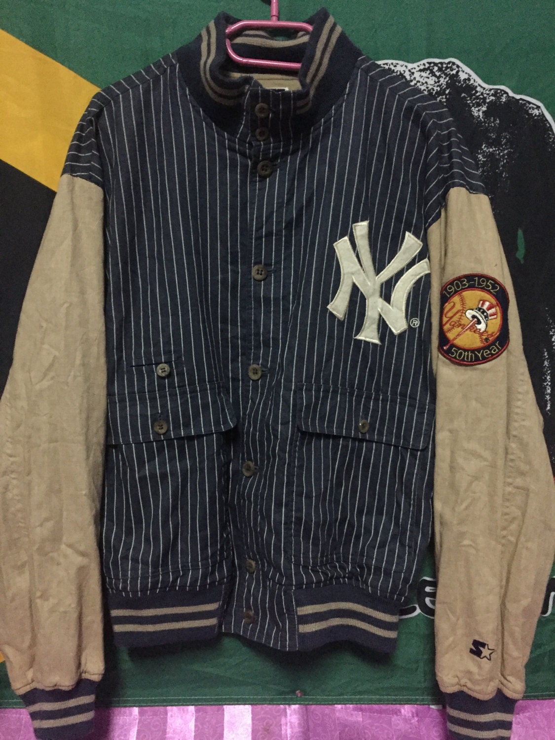 New York Yankees Jacket Vintage STARTER Yankees Jacket Blue