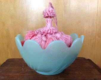 Vintage Jadeite Lotus Blossom Bowl