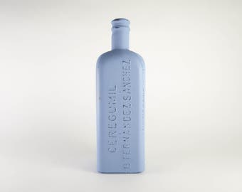 Distressed bottle, old apothecary bottle, painted bottle, bottle centerpiece, upcycled bottle, shabby chic, decorated bottle, chalk paint