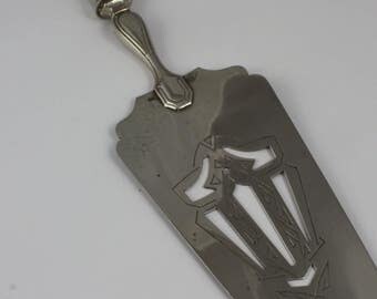 Vintage Art Deco Metal Blanc French Cake Server SIlver Plate c1930's 40's
