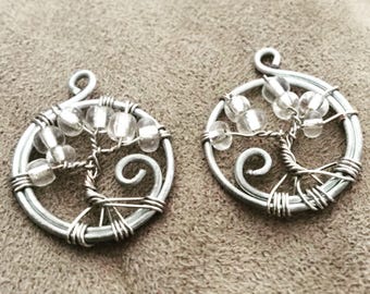 Winter Frost Tree of Life Earrings