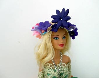 Wreath beadworks for Barbie dolls