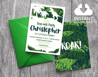Dinosaur Birthday Invitation | Dinosaur Invitation | Boys invitation | Dinosaur Birthday Party | Dino Invitation | Dinosaur Party