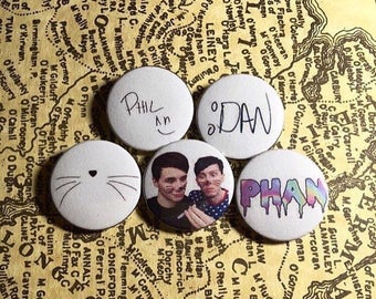 Dan and Phil Buttons