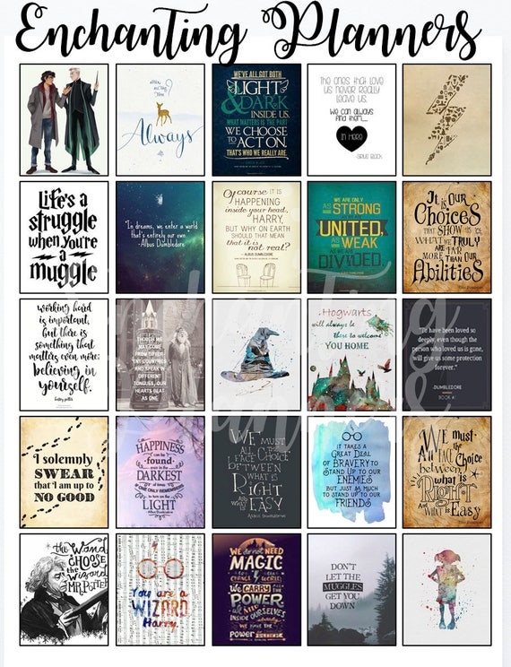 harry potter planner stickers big happy panner eclp horizontal