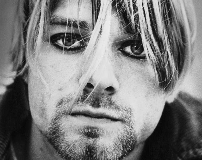 Framed Kurt Cobain Nirvana Print 11x17 Black Slim
