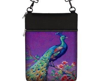 boho laptop bag 13 inch macbook pro 13 sleeve with strap Dell Inspiron case Macbook Air Samsung Notebook HP Spectre Bohemian peacock MTO
