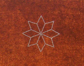 Vintage Japanese Stencil - Vintage Stencil - Kamon Stencil - Family Crest Kamon #64 Star Stencil