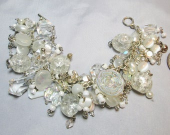 Chunky Crystal White Bracelet