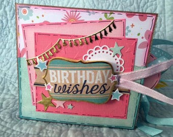 Birthday Scrapbook - Happy Birthday Scrapbook - Mini Birthday Paper Bag Album