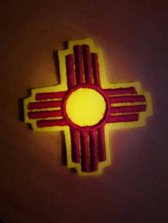 New Mexico Zia symbol iron on patch