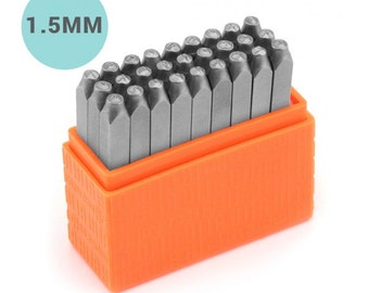Basic UPPERCASE Steel Letter Stamping Set - Block Font - 1/16 in (1.5mm) - for mom message jewelry - metal pr