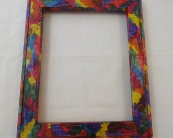 8x10 Curly Maple Picture Frame Tie dye
