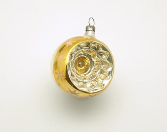 Vintage Christmas Ornament Glass Ornament Stars Indent