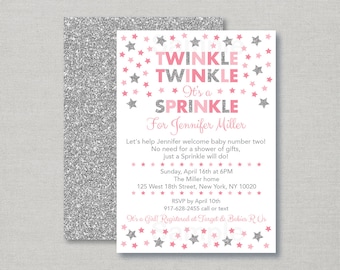 Baby Sprinkle Invitation Twinkle Twinkle It's a Sprinkle